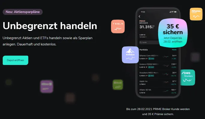 35€ Bonus beim Scalable Broker