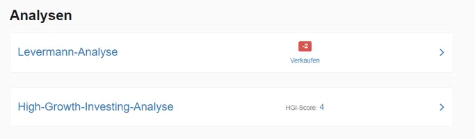 Aktien.Guide Screenshot Levermann / High-Growth-Investing Analyse