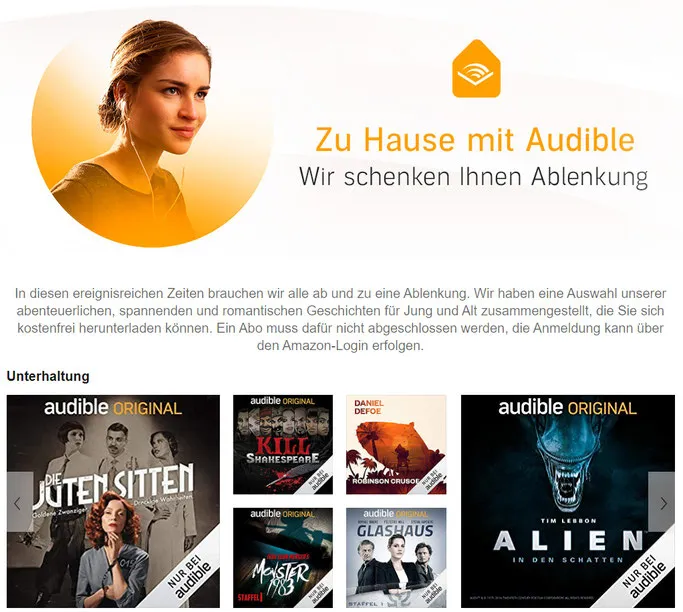 Audible kostenlose Hörbücher