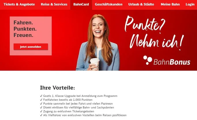 BahnBonus Cashback mit der deutschen Bahn