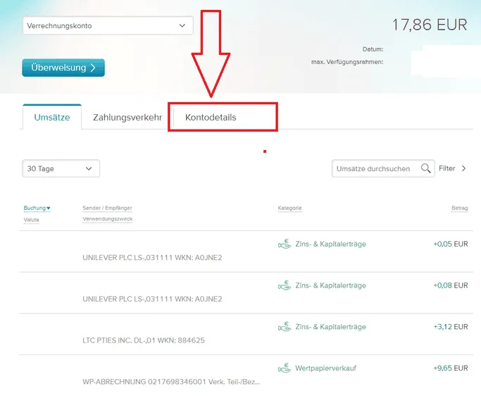 Bild 2 Consorsbank wie zahle ich Geld ein?