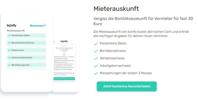 Bonify kostenlose Bonitätsauskunft