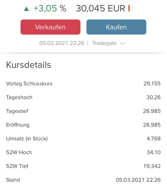 Consorsbank App Kursdetails