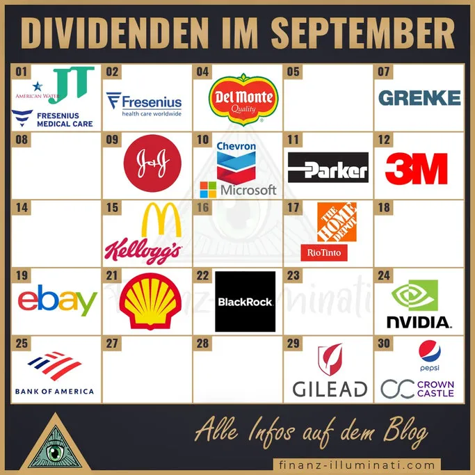 Dividendenkalender im September 2020