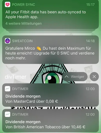 DivTimer Push Benachrichtigung