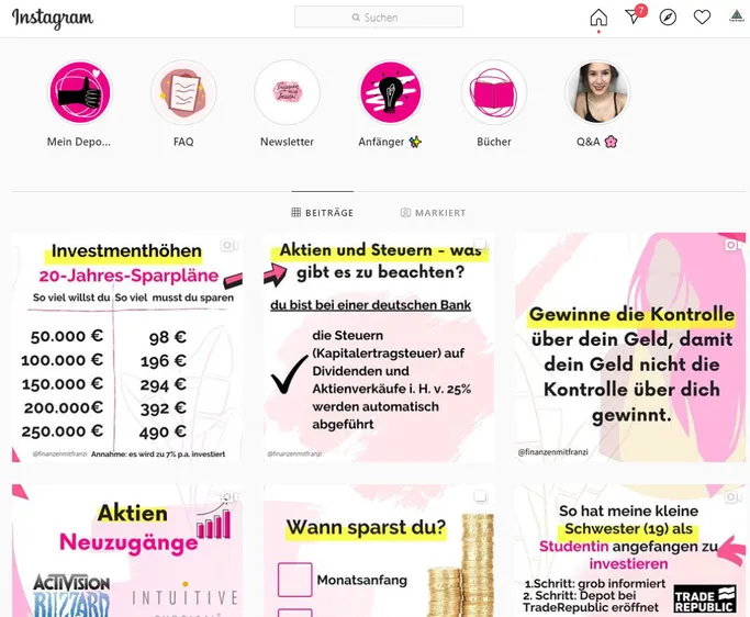 Finanzenmitfranzi auf Instagram