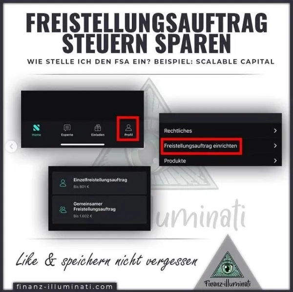 Freistellungsauftrag bei Scalable Capital Depot Broker einstellen