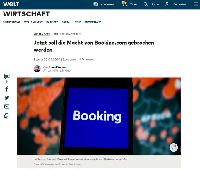 Hunderte Hoteliers bereiten Sammelklage gegen Booking Holdings Aktie vor 