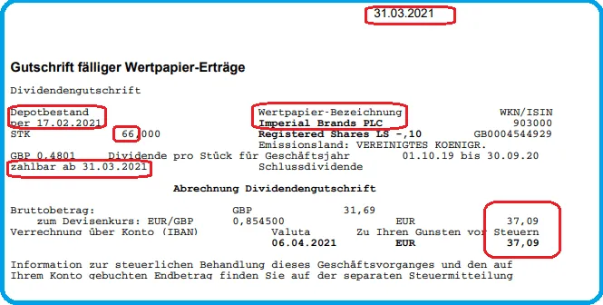 Imperial Brands Dividende im März
