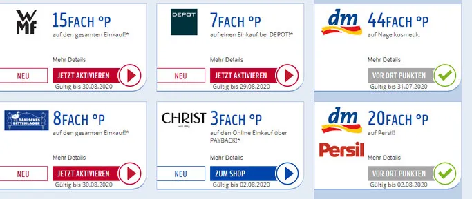 Kostenlose Gratis Produkte mit Cashback bei Payback