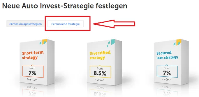 Mintos neue Auto Invest Strategie festlegen