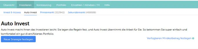 Mintos - wie stelle ich den Auto Invest ein?