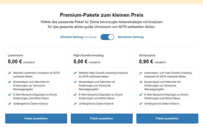 Preise AktienGuide lohnt es sich?
