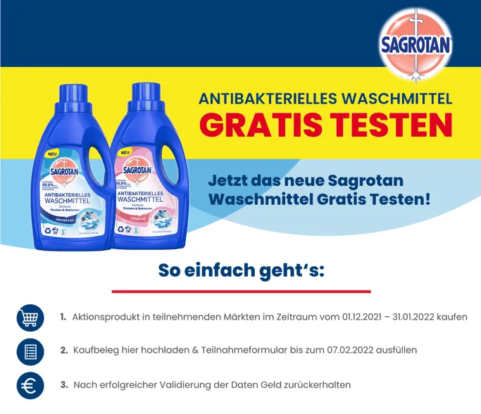 Sagrotan Waschmittel gratis testen