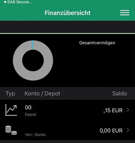 Screenshot aus der Smartbroker App