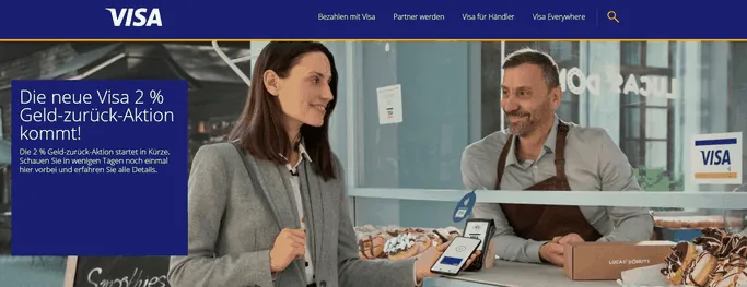 Screenshot der Visa Website zur Cashback Aktion: https://www.visa.de/promotions/aktion-fruehling-2021/coming-soon.html