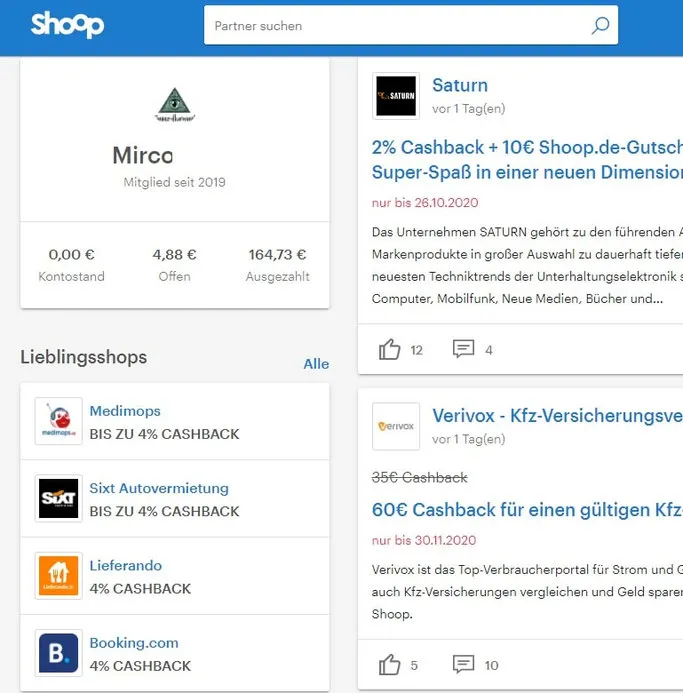 Shoop Cashback