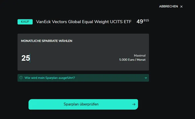 Sparpläne bei Scalable Capital