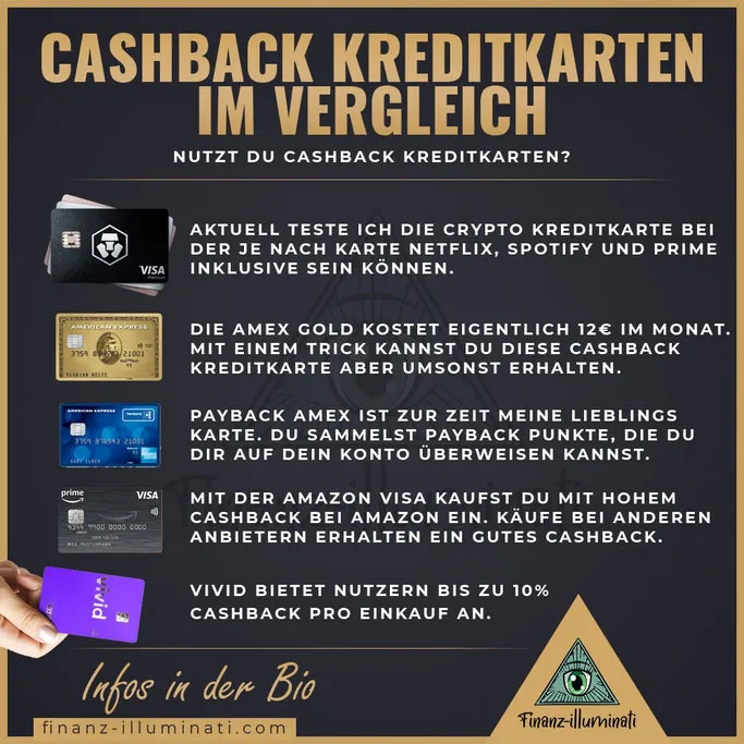 Top Cashback Kreditkarten die umsonst kostenlos sind