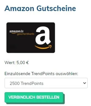 TrendsetterClub Amazon Geschenkgutschein