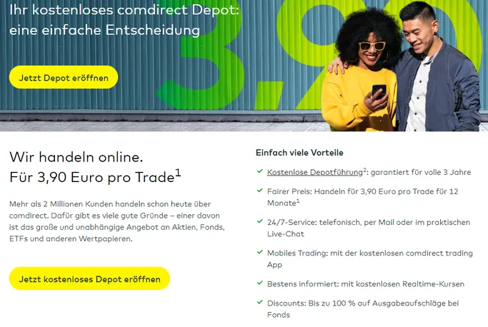 Überblick Comdirect Depot