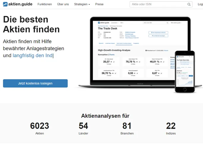 Vergleichs Seiten für Aktionäre