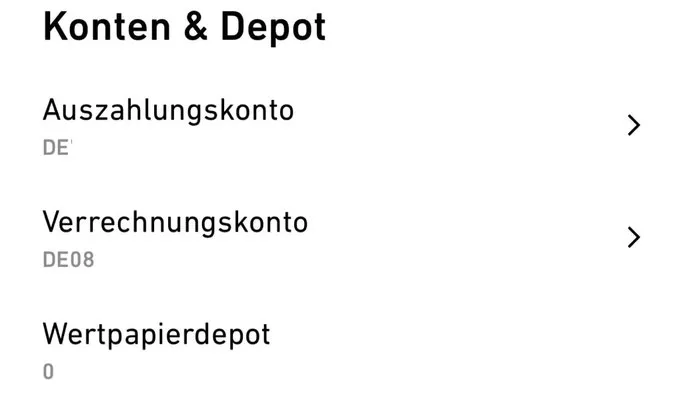 Verrechnungsonto, Wertpapierdepot, Auszahlungskonto Trade Republic Geld einzahlen