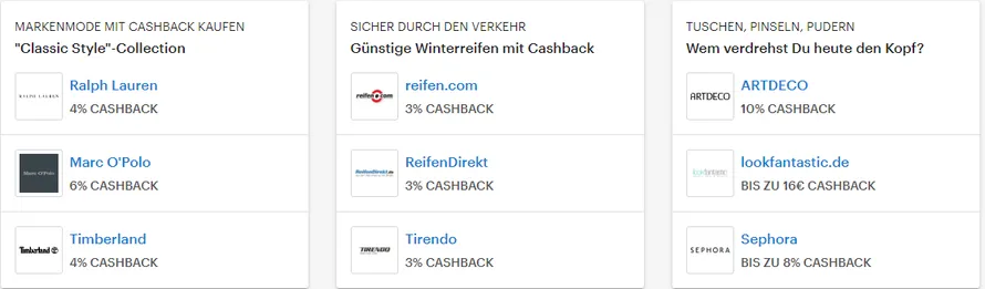 Welche Anbieter gibt es auf Shoop?
