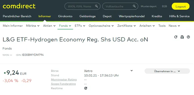 Wo kann ich den Wasserstoff ETF kaufen? 